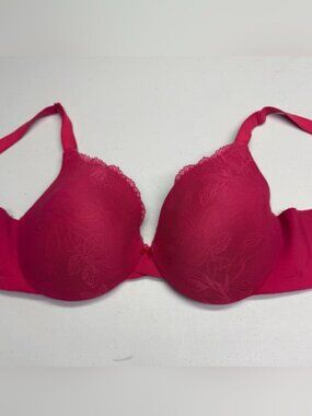 La Vie en Rose Sleekback Red Lace Lightly Lined Underwire 38B *P1062